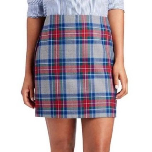 Vineyard Vines Jolly Plaid Tartan Mini Skirt Size 2 NWT Preppy Academia Holidays - Picture 3 of 7